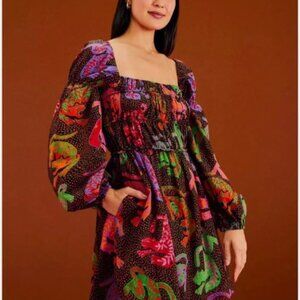 NWT Farm Rio // Black Wild Leopards Mini Dress  $195 // Size Small